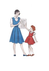 5371 1950s GIRLS SLVLSS JUMPER BOX PLEATS OR NOT PATTERN 6 24''